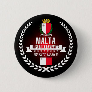 Malta 6 Cm Round Badge