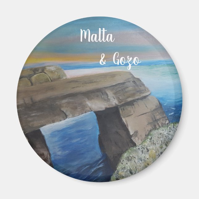 Malta and Gozo souvenir Magnet (Front)