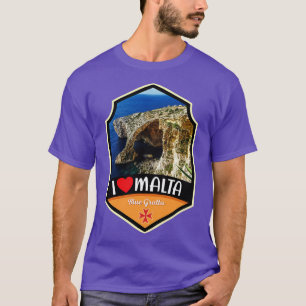 Malta Blue Grotto Caves In Summer T-Shirt
