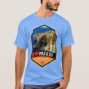 Malta Blue Grotto Caves In Summer T-Shirt
