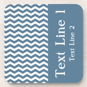 Malta Blue Wave Chevron customizable Coaster