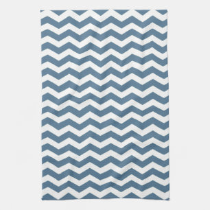 Malta Blue Wave Chevron Tea Towel