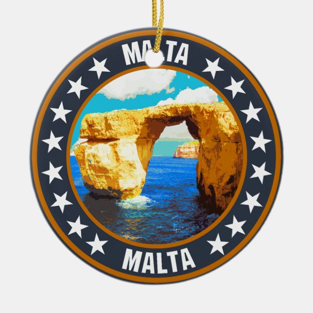 Malta                                              ceramic tree decoration (Front)