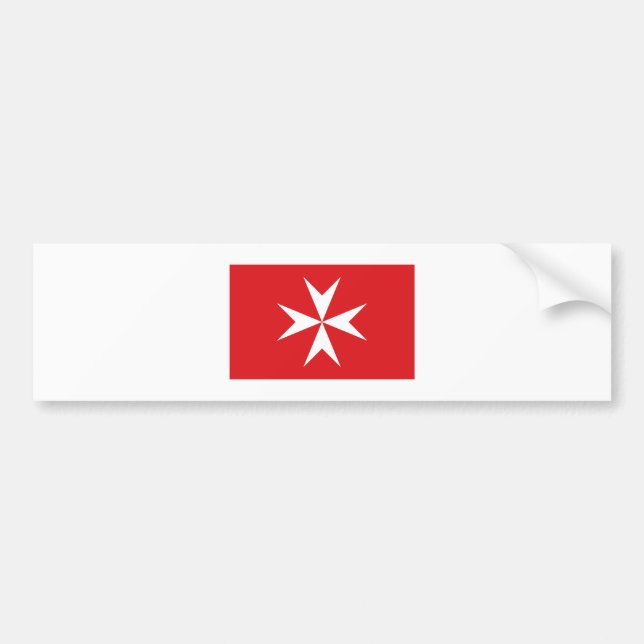 Malta civil ensign bumper sticker (Front)