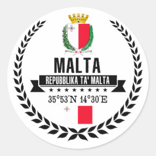 Malta Classic Round Sticker