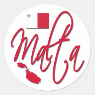 Malta Classic Round Sticker