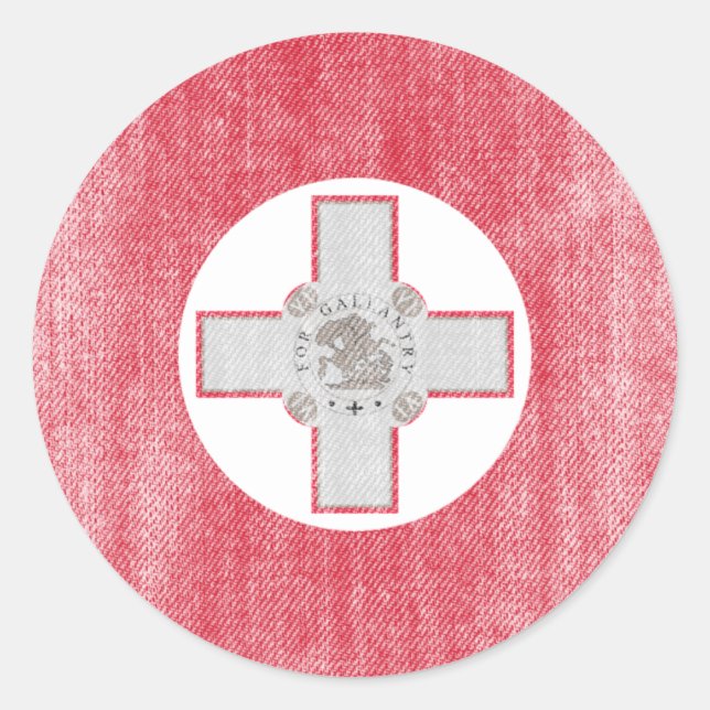 MALTA CLASSIC ROUND STICKER (Front)