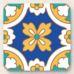 Malta Classic Tile Design Hard plastic coaster