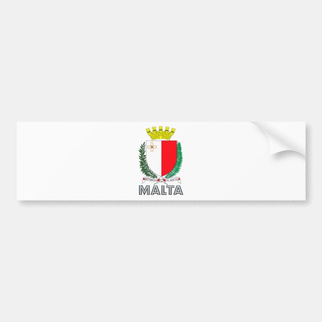 Malta Coat of Arms Bumper Sticker (Front)