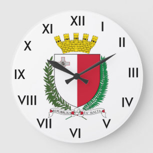 Malta Coat of Arms Clock