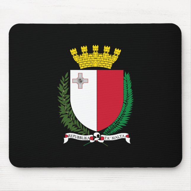 Malta Coat of Arms Mouse Mat (Front)
