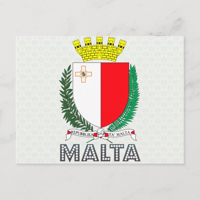 Malta Coat of Arms Postcard (Front)