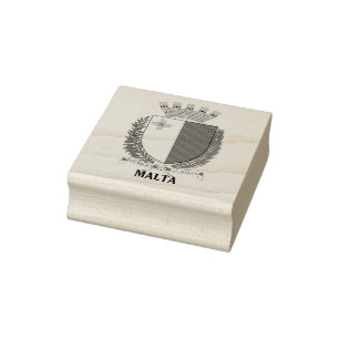 Malta Coat of Arms Rubber Stamp