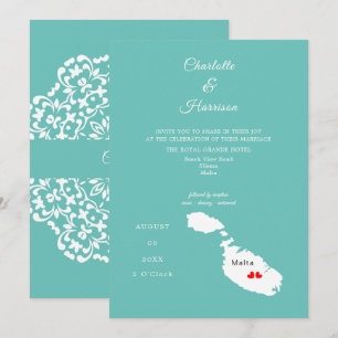 Malta Destination Wedding Invitation