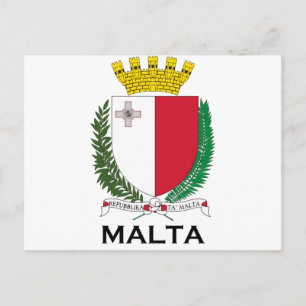 MALTA - emblem/coat of arms/symbol/flag Postcard