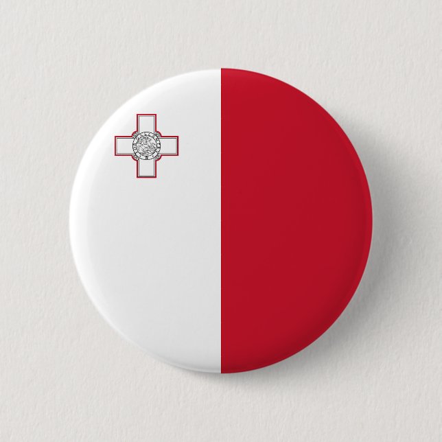 Malta Flag 6 Cm Round Badge (Front)