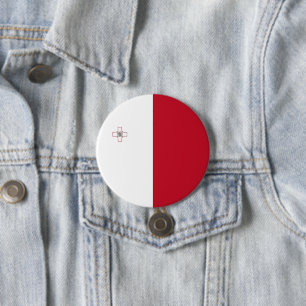 Malta flag 7.5 cm round badge