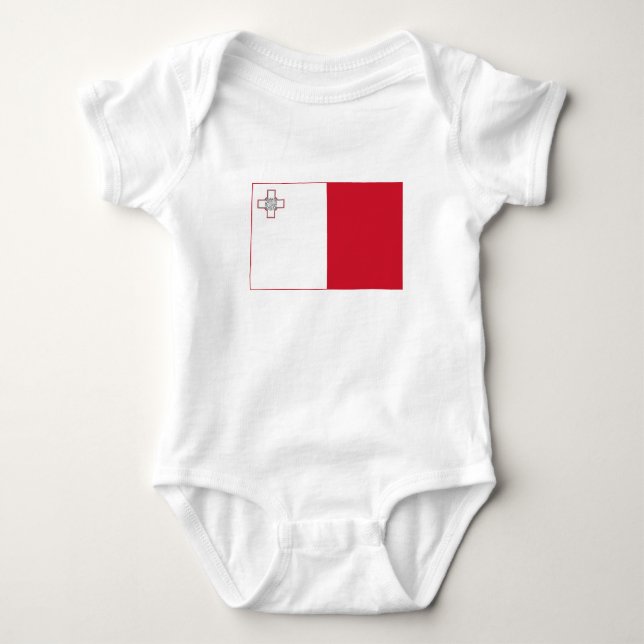 Malta Flag Baby Bodysuit (Front)