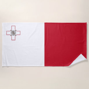 Malta flag beach towel