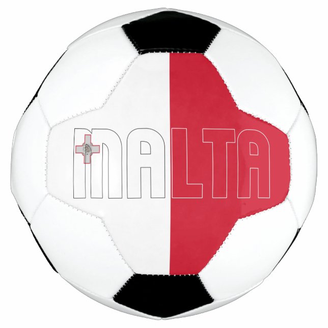 Malta Flag Bicolor Patriotic  Football (Front)
