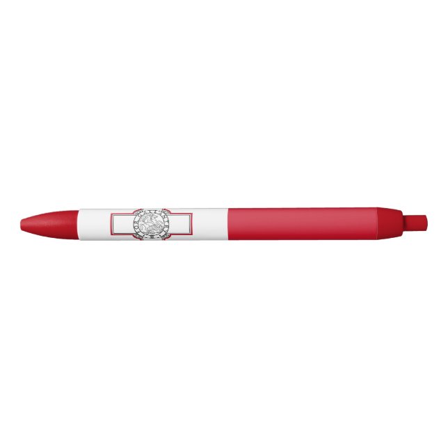 Malta Flag Black Ink Pen (Front)