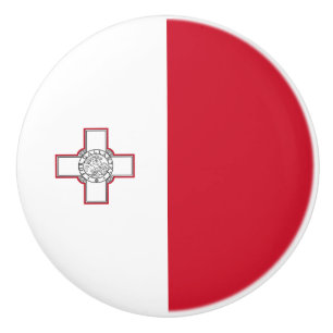 Malta Flag Ceramic Knob