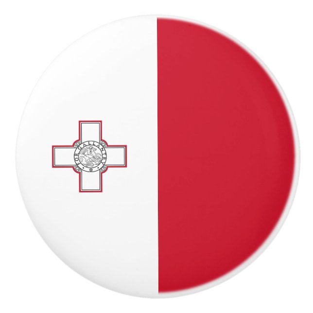 Malta Flag Ceramic Knob (Front)