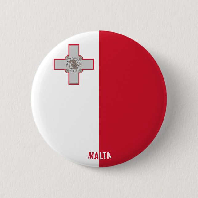 Malta Flag Charming Patriotic 6 Cm Round Badge (Front)