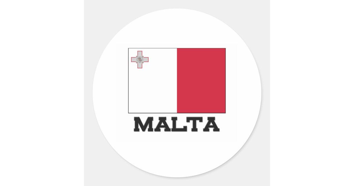 Malta Flag Classic Round Sticker Zazzle