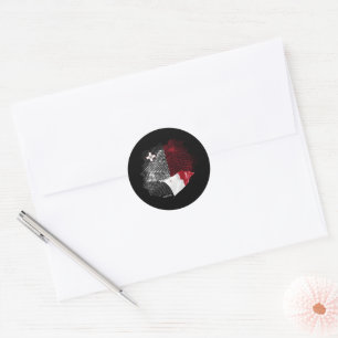 Malta flag classic round sticker