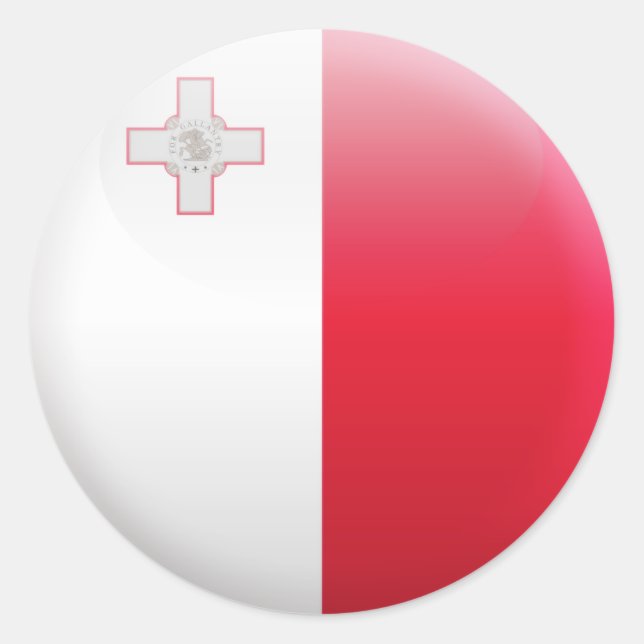 Malta Flag Classic Round Sticker (Front)