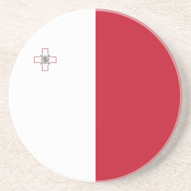 Malta flag coaster (Front)