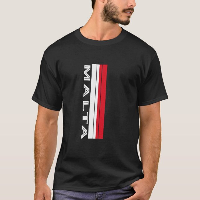 Malta Flag Colours T-Shirt (Front)