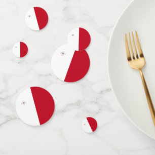 Malta flag confetti
