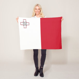 Malta Flag Fleece Blanket