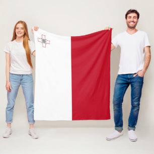 Malta flag fleece blanket