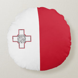 Malta Flag Round Cushion