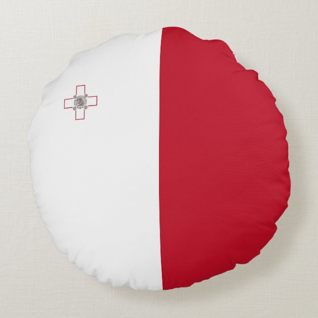 Malta flag round cushion (Back)