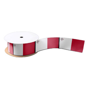Malta flag satin ribbon
