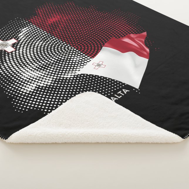 Malta flag sherpa blanket (3/4)