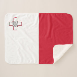 Malta Flag Sherpa Blanket