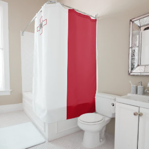 Malta flag shower curtain