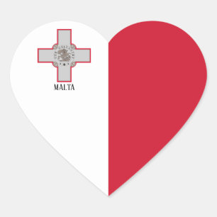 Malta Flag Splendid Patriotic Heart Sticker