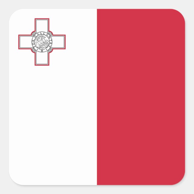 Malta Flag Square Sticker (Front)