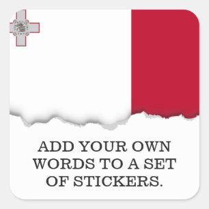 Malta flag square sticker