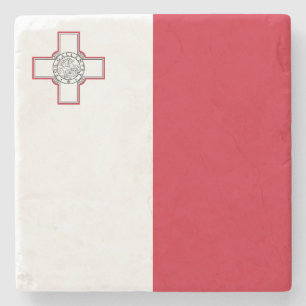 Malta Flag Stone Coaster