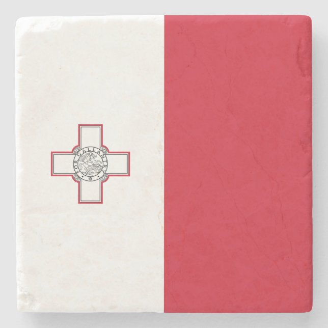 Malta Flag Stone Coaster (Front)