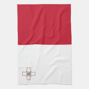 Malta flag tea towel