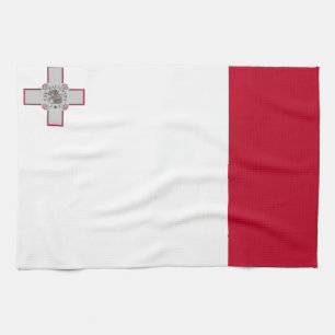 Malta flag tea towel