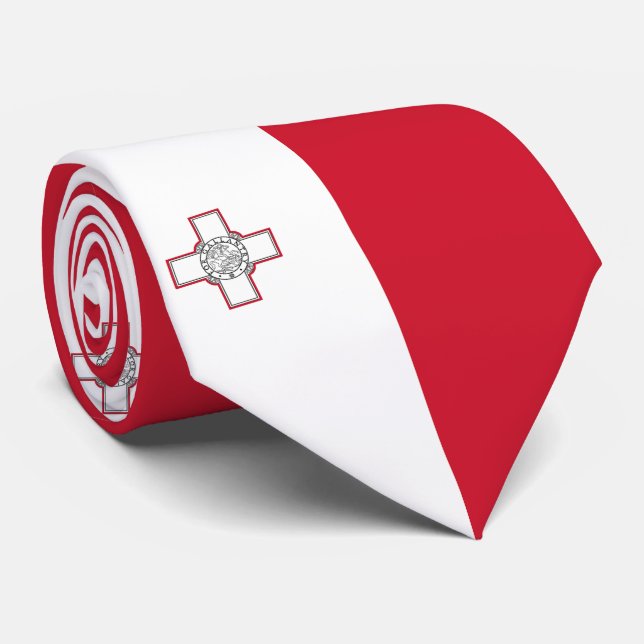 Malta Flag Tie (Rolled)